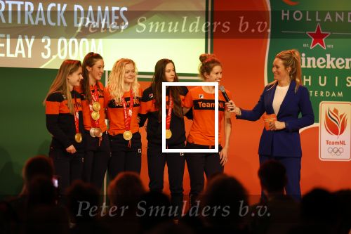 Schiphol 21 februari 2022
De olympische sporters en medaille winnaars komen terug uit Peking en worden gehuldigd in het Hilton Hotel. Yara van Kerkhof, Selma Poutsma, Suzanne Schulting en Xandra Velzeboer