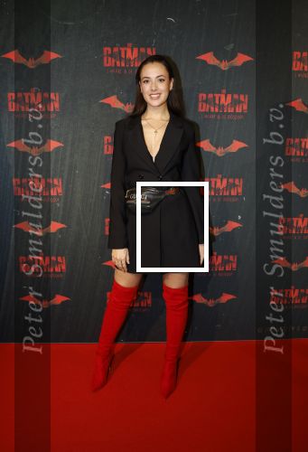 Amsterdam 28 februari 2022
Premiere Batman in Pathe Arena .
Zoe Ivory met vriend Julius Clay v Sauers