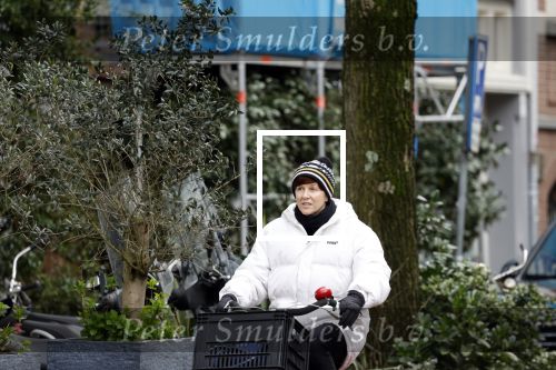 Amsterdam, 13 maart 2023
Chazia Mourali op de fiets in Amsterdam