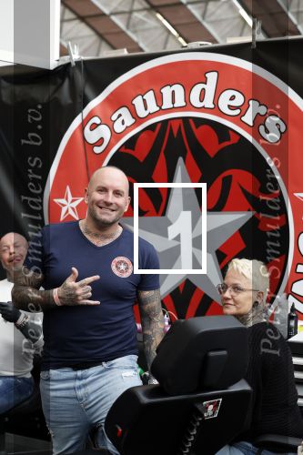 Amsterdam 18 februari 2023
Dean saunders met tatoo shop  op de huishoudbeurs in de rai