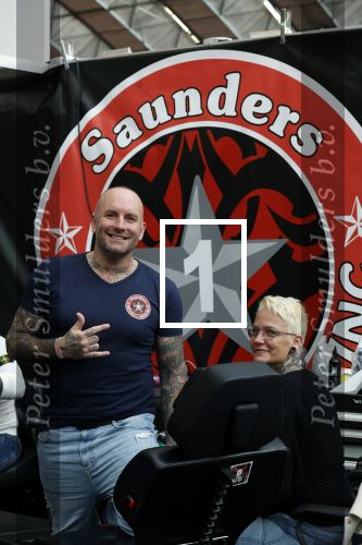 Amsterdam 18 februari 2023
Dean saunders met tatoo shop  op de huishoudbeurs in de rai
