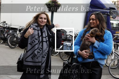 Amsterdam 3 maart 2023
Gaby Blaaser zwanger in Amsterdam zuid met een vriendin en haar hond