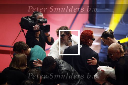Leusden 6 maart 2023
Uitreiking Edisons in het AFAS theater .
Maan en haar vriend Goldband-zanger Karel Gerlach op de edisons. Goldband is de grote winnaar met m,eerdere edisons