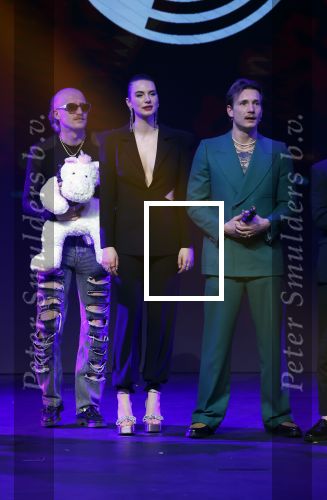 Leusden 6 maart 2023
Uitreiking Edisons in het AFAS theater .
Karel Gerlach van de band Goldband met Maan de Steenwinkel