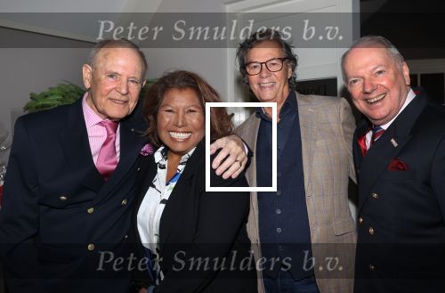 Renkum, 26 Februari 2023
Feest tgv 55 jaar samen  Ronnie Tober en Jan Jochems.
Justine Pelmelay met vriend Ronnie Tober en Jan Jochems