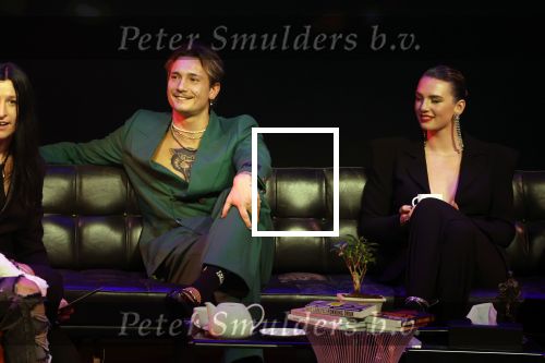 Leusden 6 maart 2023
Uitreiking Edisons in het AFAS theater .
Maan en haar vriend Goldband-zanger Karel Gerlach op de edisons. Goldband is de grote winnaar met m,eerdere edisons