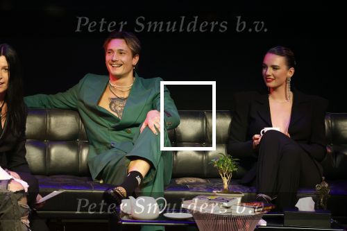 Leusden 6 maart 2023
Uitreiking Edisons in het AFAS theater .
Maan en haar vriend Goldband-zanger Karel Gerlach op de edisons. Goldband is de grote winnaar met m,eerdere edisons