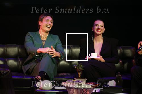 Leusden 6 maart 2023
Uitreiking Edisons in het AFAS theater .
Maan en haar vriend Goldband-zanger Karel Gerlach op de edisons. Goldband is de grote winnaar met m,eerdere edisons