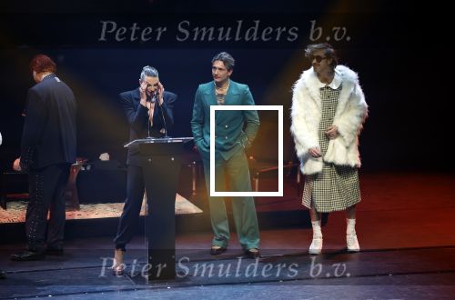 Leusden 6 maart 2023
Uitreiking Edisons in het AFAS theater .
Maan en haar vriend Goldband-zanger Karel Gerlach op de edisons. Goldband is de grote winnaar met m,eerdere edisons