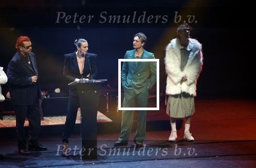 Leusden 6 maart 2023
Uitreiking Edisons in het AFAS theater .
Maan en haar vriend Goldband-zanger Karel Gerlach op de edisons. Goldband is de grote winnaar met m,eerdere edisons