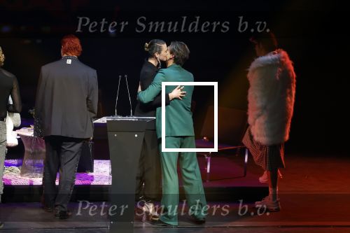 Leusden 6 maart 2023
Uitreiking Edisons in het AFAS theater .
Maan en haar vriend Goldband-zanger Karel Gerlach op de edisons. Goldband is de grote winnaar met m,eerdere edisons
