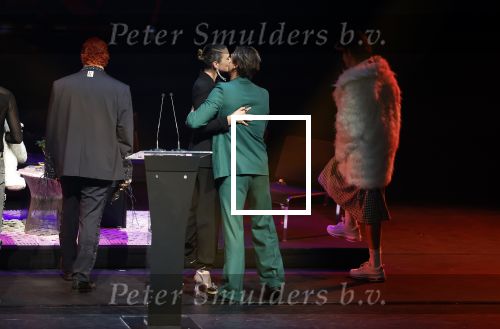 Leusden 6 maart 2023
Uitreiking Edisons in het AFAS theater .
Maan en haar vriend Goldband-zanger Karel Gerlach op de edisons. Goldband is de grote winnaar met m,eerdere edisons