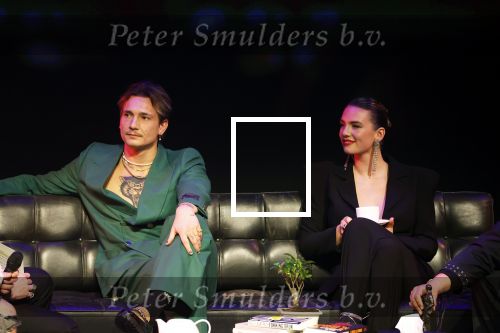Leusden 6 maart 2023
Uitreiking Edisons in het AFAS theater .
Maan en haar vriend Goldband-zanger Karel Gerlach op de edisons. Goldband is de grote winnaar met m,eerdere edisons