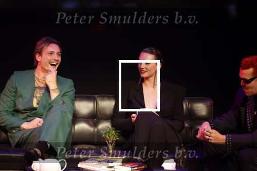 Leusden 6 maart 2023
Uitreiking Edisons in het AFAS theater .
Maan en haar vriend Goldband-zanger Karel Gerlach op de edisons. Goldband is de grote winnaar met m,eerdere edisons