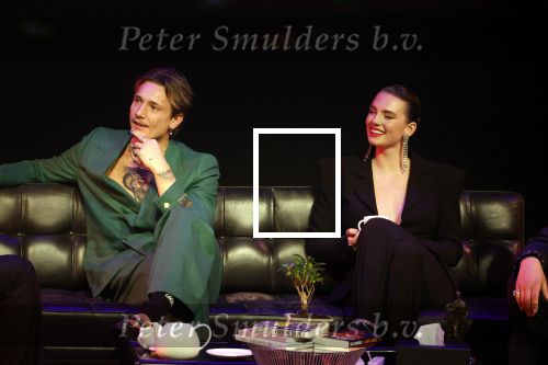 Leusden 6 maart 2023
Uitreiking Edisons in het AFAS theater .
Maan en haar vriend Goldband-zanger Karel Gerlach op de edisons. Goldband is de grote winnaar met m,eerdere edisons