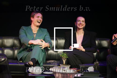Leusden 6 maart 2023
Uitreiking Edisons in het AFAS theater .
Maan en haar vriend Goldband-zanger Karel Gerlach op de edisons. Goldband is de grote winnaar met m,eerdere edisons