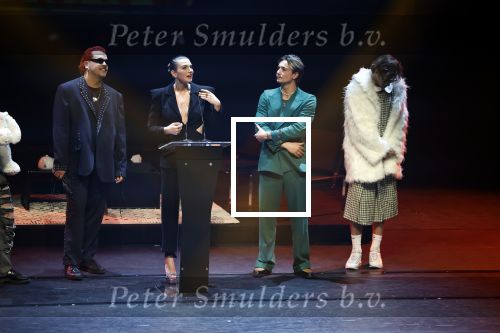 Leusden 6 maart 2023
Uitreiking Edisons in het AFAS theater .
Maan en haar vriend Goldband-zanger Karel Gerlach op de edisons. Goldband is de grote winnaar met m,eerdere edisons