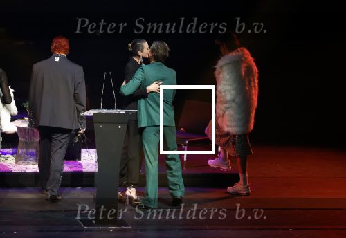 Leusden 6 maart 2023
Uitreiking Edisons in het AFAS theater .
Maan en haar vriend Goldband-zanger Karel Gerlach op de edisons. Goldband is de grote winnaar met m,eerdere edisons