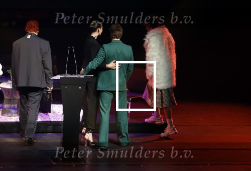 Leusden 6 maart 2023
Uitreiking Edisons in het AFAS theater .
Maan en haar vriend Goldband-zanger Karel Gerlach op de edisons. Goldband is de grote winnaar met m,eerdere edisons