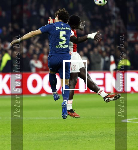 Amsterdam, 3 Februari 2024 AJAX-PSV, eindstand 1-1
Kompetitie Seizoen 2023-2024
Andre Ramalhao en Brian Brobbey
