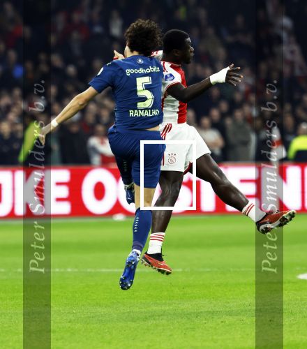 Amsterdam, 3 Februari 2024 AJAX-PSV, eindstand 1-1
Kompetitie Seizoen 2023-2024
Andre Ramalhao en Brian Brobbey