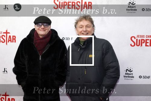 Amsterdam 21 januari 2024
Premiere Jesus Christ Superstar in het DeLaMar theater. Arie Coupe en Dick Cohen