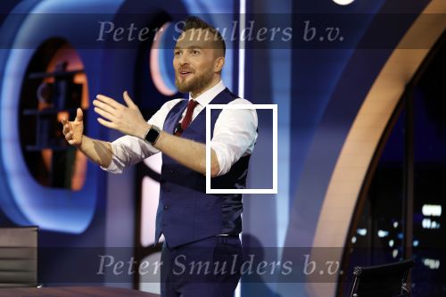 Hilversum 29 februari 2024
Joost Klein presenteert het liedje Europapa bij de show van Arjan Lubch op het mediapark.