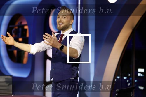 Hilversum 29 februari 2024
Joost Klein presenteert het liedje Europapa bij de show van Arjan Lubch op het mediapark.