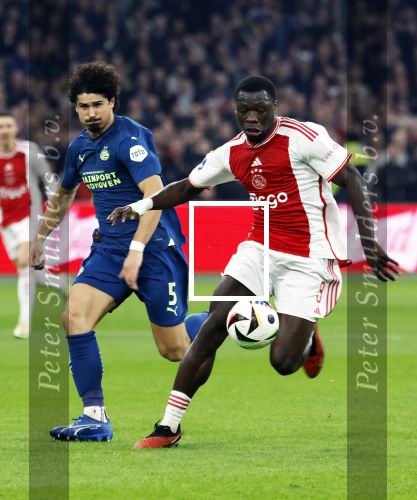 Amsterdam, 3 Februari 2024 AJAX-PSV, eindstand 1-1
Kompetitie Seizoen 2023-2024
Brian Brobbey en Andre Ramalho