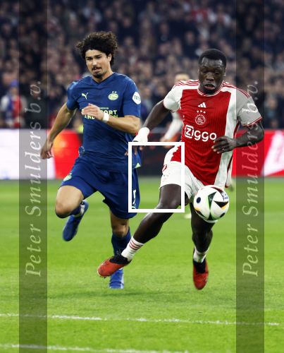 Amsterdam, 3 Februari 2024 AJAX-PSV, eindstand 1-1
Kompetitie Seizoen 2023-2024
Brian Brobbey en Andre Ramalho