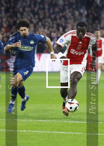 Amsterdam, 3 Februari 2024 AJAX-PSV, eindstand 1-1
Kompetitie Seizoen 2023-2024
Brian Brobbey en Andre Ramalho