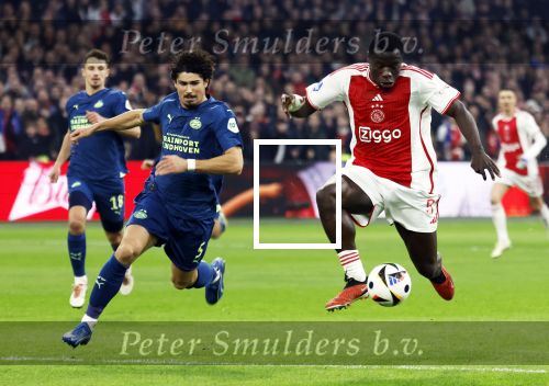 Amsterdam, 3 Februari 2024 AJAX-PSV, eindstand 1-1
Kompetitie Seizoen 2023-2024
Brian Brobbey en Andre Ramalho