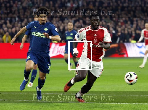 Amsterdam, 3 Februari 2024 AJAX-PSV, eindstand 1-1
Kompetitie Seizoen 2023-2024
Brian Brobbey en Andre Ramalho