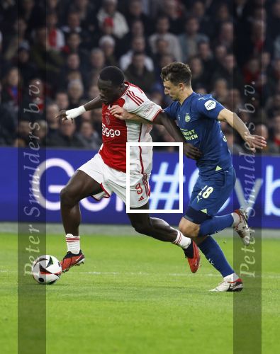 Amsterdam, 3 Februari 2024 AJAX-PSV, eindstand 1-1
Kompetitie Seizoen 2023-2024
Brian Brobbey en Olivier Boscagli