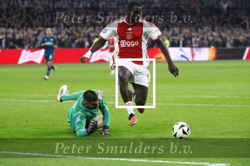 Amsterdam, 3 Februari 2024 AJAX-PSV, eindstand 1-1
Kompetitie Seizoen 2023-2024
Brian Brobbey en Walter Benitez