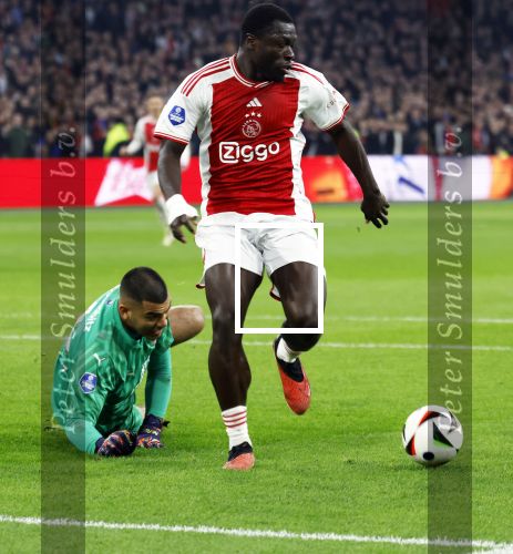 Amsterdam, 3 Februari 2024 AJAX-PSV, eindstand 1-1
Kompetitie Seizoen 2023-2024
Brian Brobbey en Walter Benitez