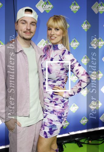 Hilversum 27 januari 2024
Zapp awards in studio 21 . Dylan Haegens en partner en Marit Brugman