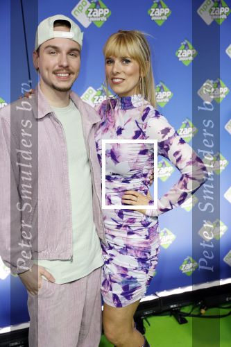 Hilversum 27 januari 2024
Zapp awards in studio 21 . Dylan Haegens met zijn vrouw