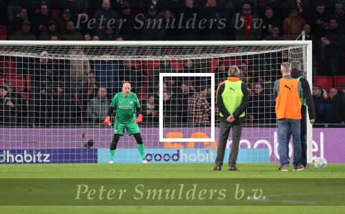 Eindhoven, 27 Januari 2023 
PSV-Almere City, eindstand 2-0
Oud Albert Heijn acteur Harry Piekema als keepers bij PSV onder de rust