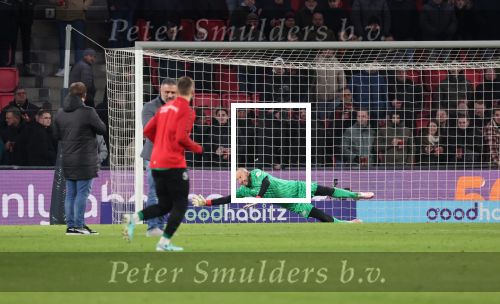 Eindhoven, 27 Januari 2023 
PSV-Almere City, eindstand 2-0
Oud Albert Heijn acteur Harry Piekema als keepers bij PSV onder de rust