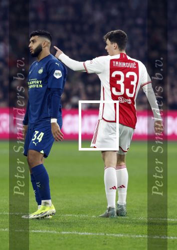 Amsterdam, 3 Februari 2024 AJAX-PSV, eindstand 1-1
Kompetitie Seizoen 2023-2024
Ismael Saibari en Benjamin Tahirovic