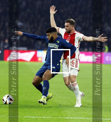 Amsterdam, 3 Februari 2024 AJAX-PSV, eindstand 1-1
Kompetitie Seizoen 2023-2024
Ismael Saibari en Jordan Henserson