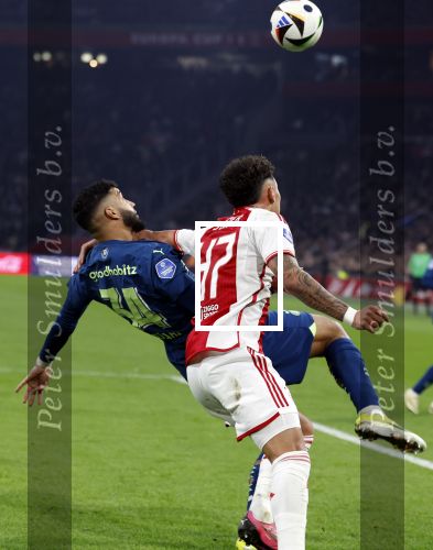 Amsterdam, 3 Februari 2024 AJAX-PSV, eindstand 1-1
Kompetitie Seizoen 2023-2024
Ismael Saibari en Tristan Gooijer