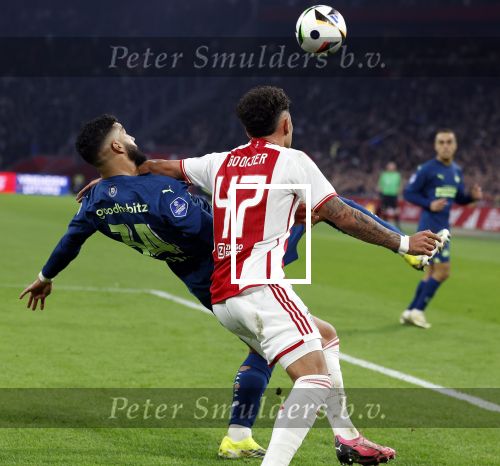 Amsterdam, 3 Februari 2024 AJAX-PSV, eindstand 1-1
Kompetitie Seizoen 2023-2024
Ismael Saibari en Tristan Gooijer