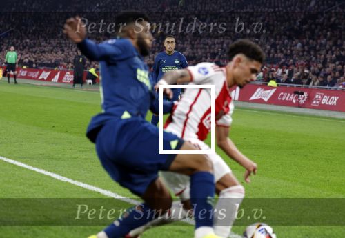 Amsterdam, 3 Februari 2024 AJAX-PSV, eindstand 1-1
Kompetitie Seizoen 2023-2024
Ismael Saibari en Tristan Gooijer