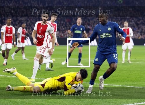 Amsterdam, 3 Februari 2024 AJAX-PSV, eindstand 1-1
Kompetitie Seizoen 2023-2024
Johan Bakayoko en Diant Ramaj