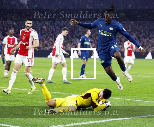 Amsterdam, 3 Februari 2024 AJAX-PSV, eindstand 1-1
Kompetitie Seizoen 2023-2024
Johan Bakayoko en Diant Ramaj
