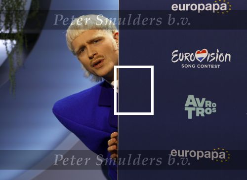 Hilversum 29 februari 2024
Joost Klein presenteert het liedje Europapa bij de show van Arjan Lubch op het mediapark.
