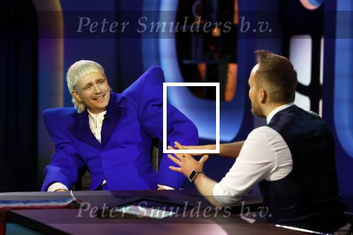 Hilversum 29 februari 2024
Joost Klein presenteert het liedje Europapa bij de show van Arjan Lubch op het mediapark.