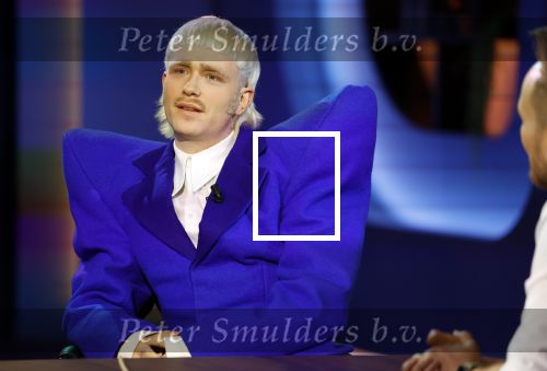 Hilversum 29 februari 2024
Joost Klein presenteert het liedje Europapa bij de show van Arjan Lubch op het mediapark.